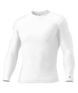 4704 Badger Long-Sleeve Heavyweight B-Fit Crew White