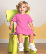 4783 Rabbit Skins Infant Romper Dress Raspberry Sorbet