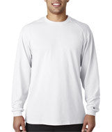 4804 Badger Adult B-Tech Long-Sleeve Tee White