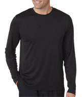 482L Hanes Adult Cool DRI&reg; Long-Sleeve Performance T-Shirt Black