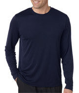 482L Hanes Adult Cool DRI&reg; Long-Sleeve Performance T-Shirt Navy