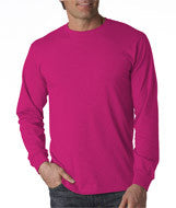 4930 Fruit of the Loom Adult Heavy Cotton HD&reg; Long-Sleeve T-Shirt Cyber Pink