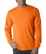 4930 Fruit of the Loom Adult Heavy Cotton HD&reg; Long-Sleeve T-Shirt Safety Orange (50/ 50)