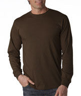 4930 Fruit of the Loom Adult Heavy Cotton HD&reg; Long-Sleeve T-Shirt Chocolate