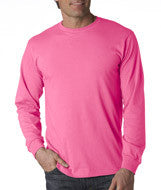 4930 Fruit of the Loom Adult Heavy Cotton HD&reg; Long-Sleeve T-Shirt Neon Pink (50/ 50)