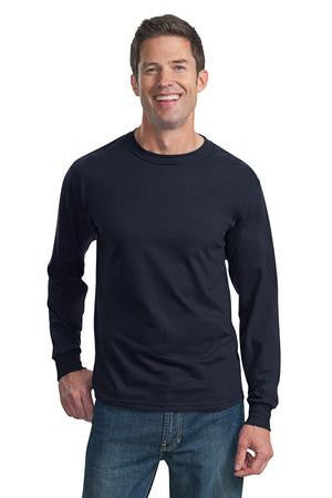 Fruit of the Loom Heavy Cotton HD® 100% Cotton Long Sleeve T-Shirt. 4930 Navy