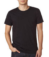 498P Hanes Adult nano-T&reg; T-Shirt with Pocket Black