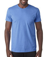 498P Hanes Adult nano-T&reg; T-Shirt with Pocket Vintage Blue