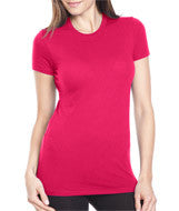 4990 Bayside Ladies' Fashion Ring-Spun Jersey Tee Bright Pink