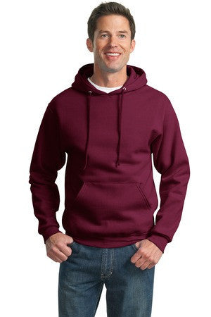 JERZEES SUPER SWEATS - Pullover Hooded Sweatshirt.  4997M Maroon
