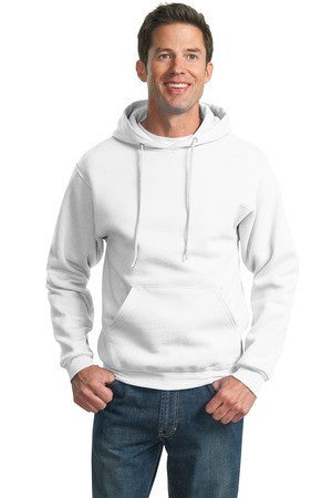 JERZEES SUPER SWEATS - Pullover Hooded Sweatshirt.  4997M White
