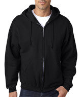 4999 Jerzees Adult Super Sweats&reg; Full-Zip Hooded Sweatshirt Black
