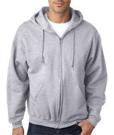 4999 Jerzees Adult Super Sweats&reg; Full-Zip Hooded Sweatshirt Ash (50/50)