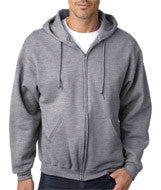 4999 Jerzees Adult Super Sweats&reg; Full-Zip Hooded Sweatshirt Oxford (45/55)