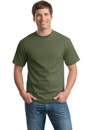 Hanes - Tagless 100% Cotton T-Shirt.  5250 Fatigue Green
