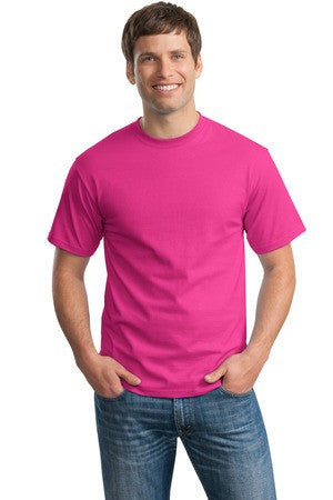 Hanes - Tagless 100% Cotton T-Shirt.  5250 Wow Pink