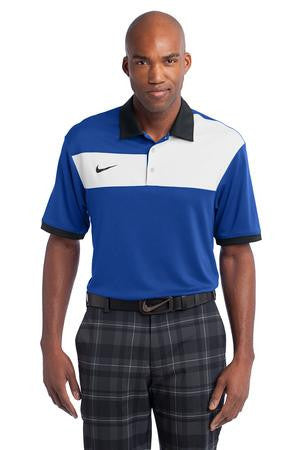 Nike Golf Dri-FIT Sport Colorblock Polo. 527806 Game Royal/ White/ Black