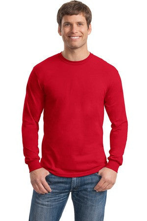     Gildan - Heavy Cotton   100% Cotton Long Sleeve T-Shirt.  5400 Red