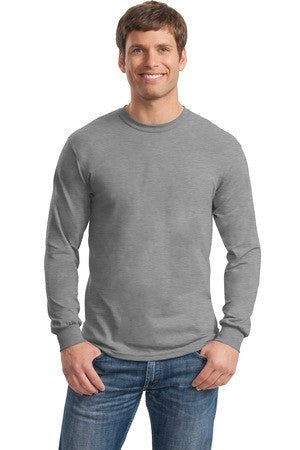     Gildan - Heavy Cotton   100% Cotton Long Sleeve T-Shirt.  5400 Sport Grey*