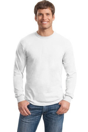    Gildan - Heavy Cotton   100% Cotton Long Sleeve T-Shirt.  5400 White