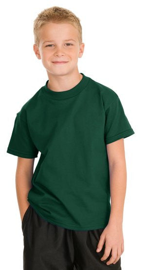 Hanes - Youth Tagless 100%  Cotton T-Shirt.  5450 Deep Forest