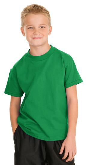 Hanes - Youth Tagless 100%  Cotton T-Shirt.  5450 Kelly Green