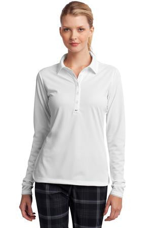 Nike Golf Ladies Long Sleeve Dri-FIT Stretch Tech Polo. 545322 White