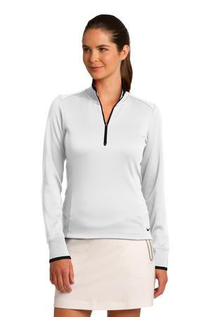 Nike Golf Ladies Dri-FIT 1/2-Zip Cover-Up. 578674 White/ black