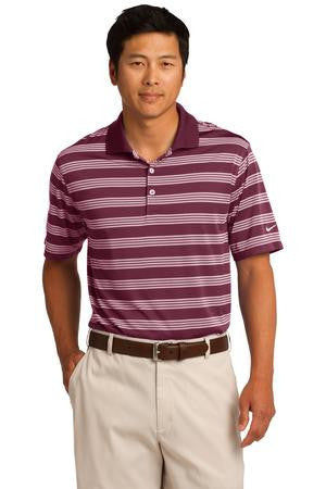Nike Golf Dri-FIT Tech Stripe Polo. 578677 Team red