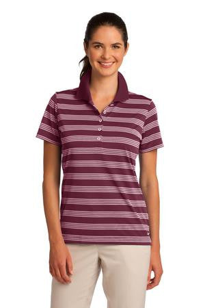 Nike Golf Ladies Dri-FIT Tech Stripe Polo. 578678 Team red