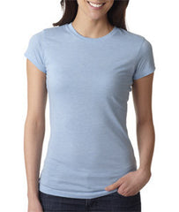 6000L Next Level Ladies' Poly/Cotton Tee Dusty Blue