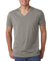6240 Next Level Men's CVC V-Neck Tee Stone Grey