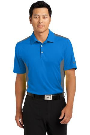 Nike Golf Dri-FIT Engineered Mesh Polo. 632418 Aero Blue/ Dark Grey