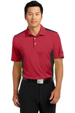 Nike Golf Dri-FIT Engineered Mesh Polo. 632418 Gym red/ black