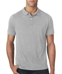 6420 Next Level Men's Slub Polo Light Heather Grey (60/40)