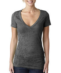 6540 Next Level Burnout Deep V Dark Grey