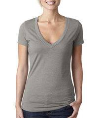 6640 Next Level The CVC Deep V Stone Grey