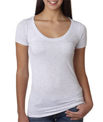 6730 Next Level Tri-Blend Scoop Tee Heather White