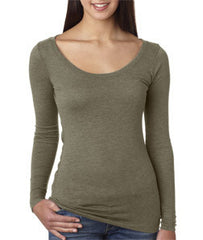 6731 Next Level Tri-Blend Long-Sleeve Scoop Tee Venetian Grey