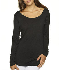 6731 Next Level Tri-Blend Long-Sleeve Scoop Tee Vintage Black
