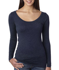 6731 Next Level Tri-Blend Long-Sleeve Scoop Tee Vintage Navy