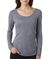 6731 Next Level Tri-Blend Long-Sleeve Scoop Tee Premium Heather