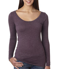 6731 Next Level Tri-Blend Long-Sleeve Scoop Tee Vintage Purple