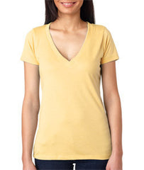 6740 Next Level Tri-Blend Deep V Banana Cream