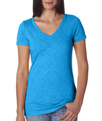 6840 Next Level The Slub Cross-Over V Turquoise