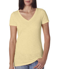 6840 Next Level The Slub Cross-Over V Banana Cream
