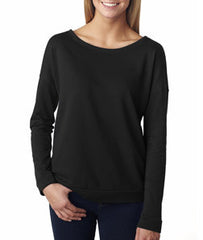 6931 Next Level The Terry Long-Sleeve Scoop Tee Black