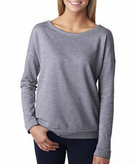 6931 Next Level The Terry Long-Sleeve Scoop Tee Heather Grey