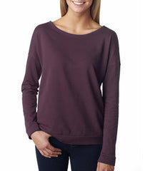 6931 Next Level The Terry Long-Sleeve Scoop Tee Plum