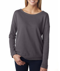6931 Next Level The Terry Long-Sleeve Scoop Tee Dark Grey